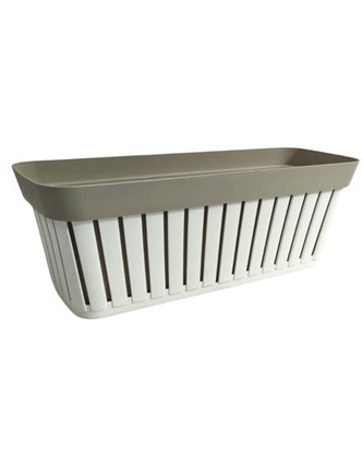 Immagine di BALCONETTA LINEA KRETA 40CM AMAZON / Bianco/Tortora chiaro