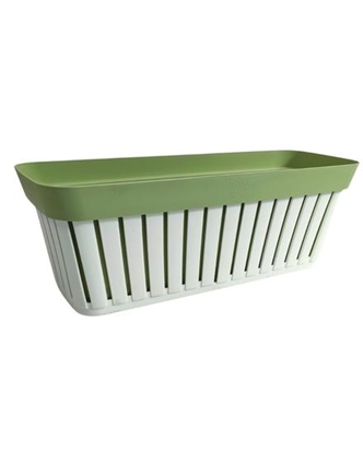 Immagine di BALCONETTA LINEA KRETA 40CM AMAZON / Bianco/Verde pallido scuro