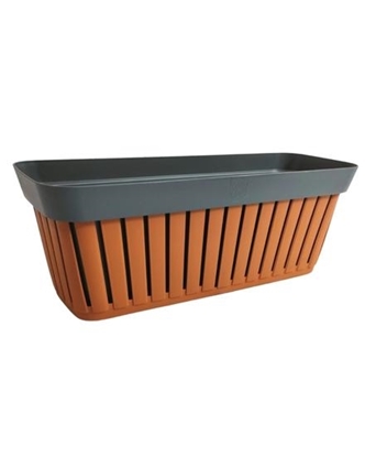 Immagine di BALCONETTA LINEA KRETA 40CM AMAZON / Terracotta/Antracite