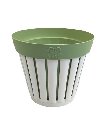 Immagine di VASO LINEA KRETA DIAM.20 AMAZON / Bianco/Verde pallido scuro