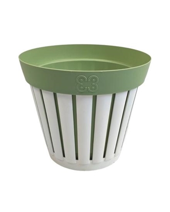 Immagine di VASO LINEA KRETA DIAM.25 AMAZON / Bianco/Verde pallido scuro