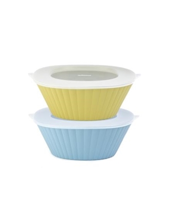 Immagine di DORICA - INSALATIERA XL CON COPERCHIO / Verde Acido + Turchese