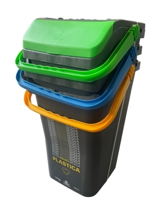 Immagine di ECOLOGIC TRIS PATTUMIERA 30/35/40 CON IML / Colori assortiti Mix