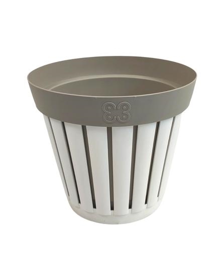 Immagine di KRETA - VASO D.25 AMAZON / Bianco/Tortora chiaro
