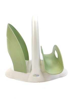 Immagine di TULIPANO - PORTATOVAGLIOLI COMBI / Madreperla-Verde pall. scuro