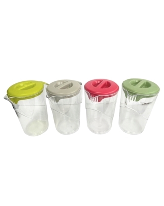Immagine di TULIPANO - CARAFFA CON COPERCHIO / Tortora/Verde PS/Rosso V./Verde acido
