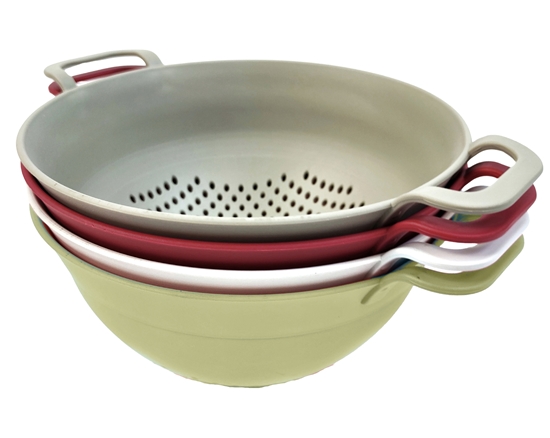 Immagine di COLAPASTA D.18 / Bianco/Rosso/Verde acido/Tortora