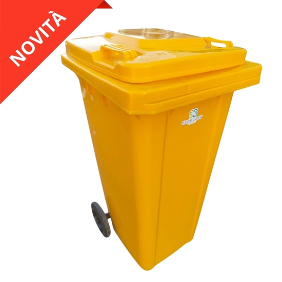 Immagine di BIDONE CARRELLATO LT.240 ECO / Giallo