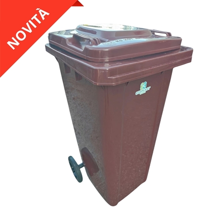 Immagine di BIDONE CARRELLATO LT.240 ECO / Marrone