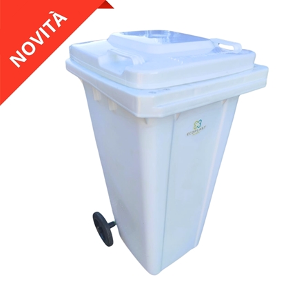 Immagine di BIDONE CARRELLATO LT.240 ECO / *bianco MOMENTANEAMENTE NON DISPONIBILE