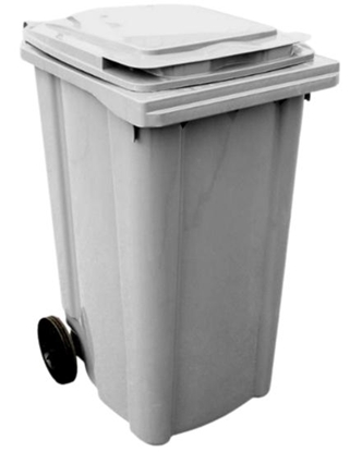 Immagine di BIDONE CARRELLATO LT. 240 URBAN / *Grigio RAL 7024 MOMENTANEAMENTE NON DISPONIBI