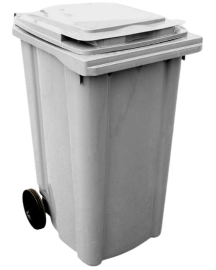 Immagine di BIDONE CARRELLATO LT. 240 URBAN / *Grigio RAL 7024 MOMENTANEAMENTE NON DISPONIBI