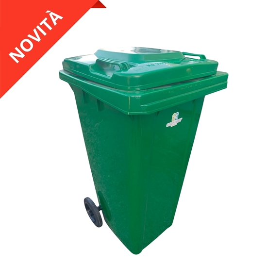 Immagine di BIDONE CARRELLATO LT.120 ECO / *Verde MOMENTANEAMENTE NON DISPONIBILE