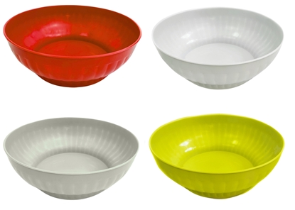 Immagine di INSALATIERA D.34 / Bianco/Rosso/Verde acido/Tortora