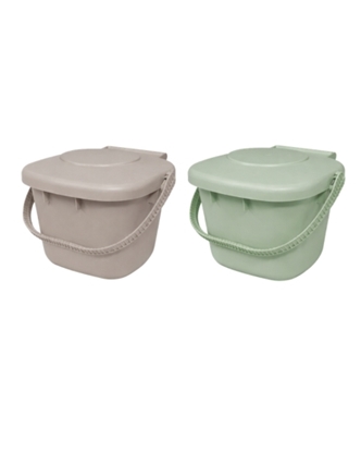 Immagine di PATTUMIERA ECOBÌ 5 LT / TORTORA/VERDE PASTELLO
