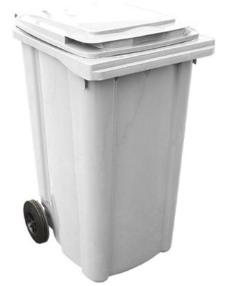 Immagine di BIDONE CARRELLATO LT. 120 DESIGN URBAN / Bianco