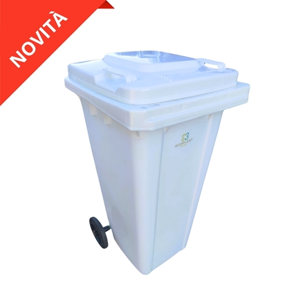 Immagine di BIDONE CARRELLATO LT.120 ECO / Bianco