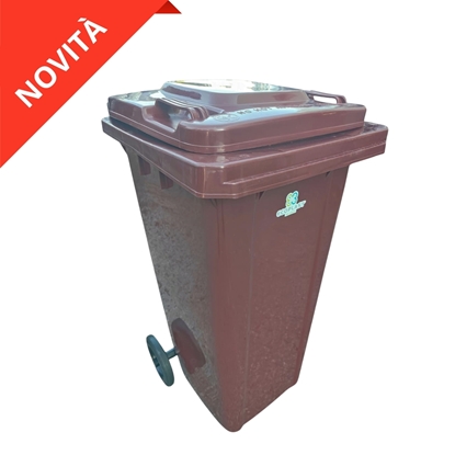 Immagine di BIDONE CARRELLATO LT.120 ECO / *Marrone MOMENTANEAMENTE NON DISPONIBILE